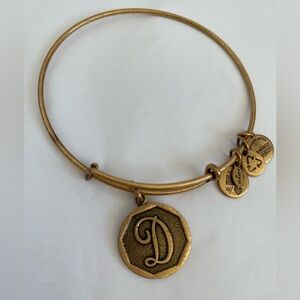 Alex And Ani Gold Tone Letter D Adjustable Bracelet